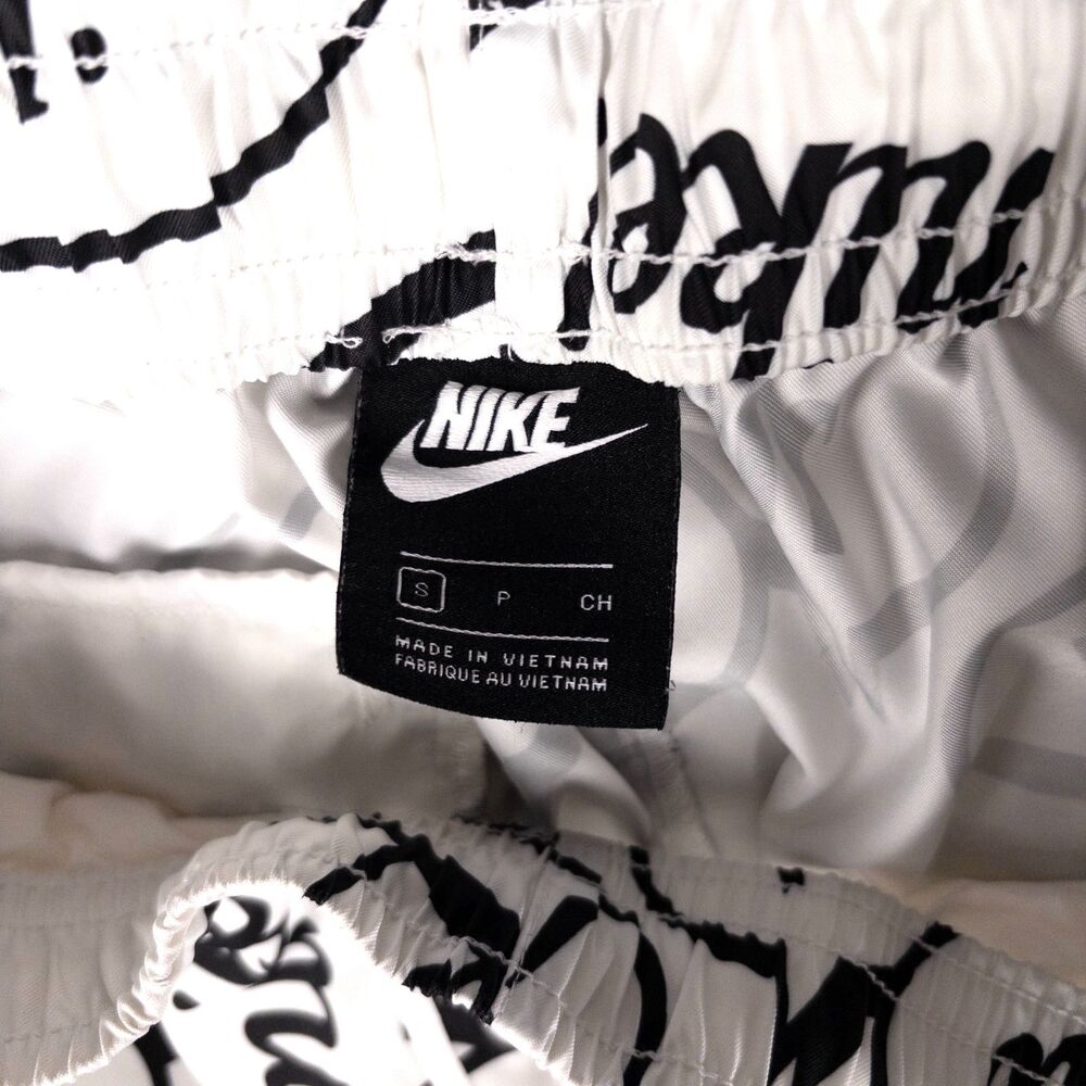 Nike Airmoji Mens Small White Black Graphic Shorts All Over Print Small Athletic - Picture 4 of 7